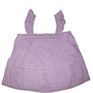 Ella Moss Lavender Baby Doll Top Size XS Missy Ruffled Soft Girl Cottagecore